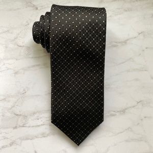 CROFT & BARROW Men's Tie Silk Office Work Black Gray